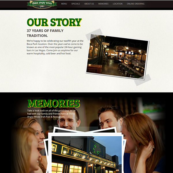 Three Angry Wives Website Design
